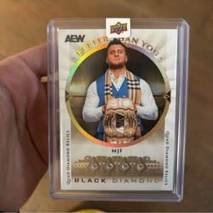 AEW MJF Upper Deck Trading Card with Black Diamond Relics